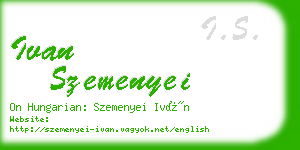 ivan szemenyei business card